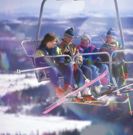 Old ski lift in Ruka ski resort