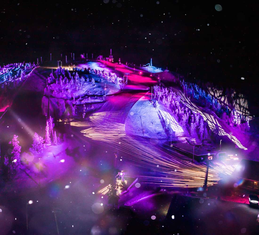 Polar night light festival in Ruka Finland